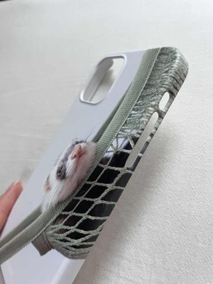 [my fluffy ferret in hammock hard case]