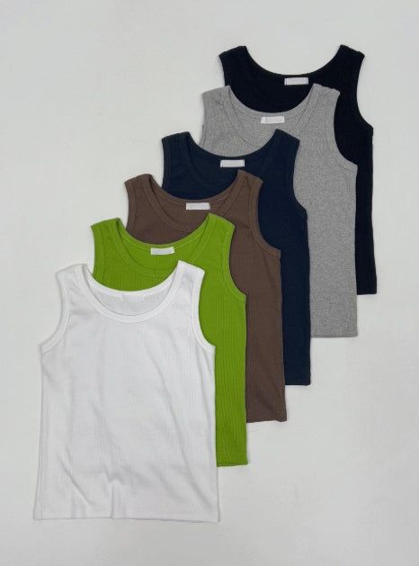 Ava Ribbed Sleeveless Top