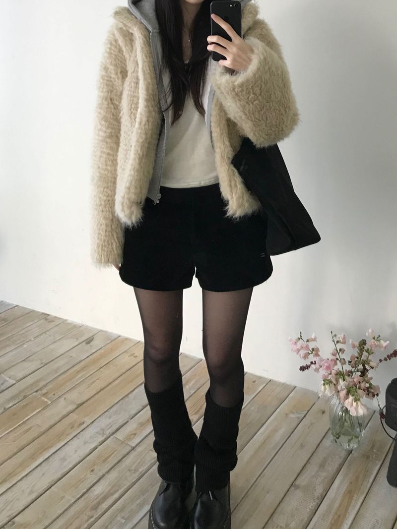 Perry High-Neck Fur Jacket (one color)