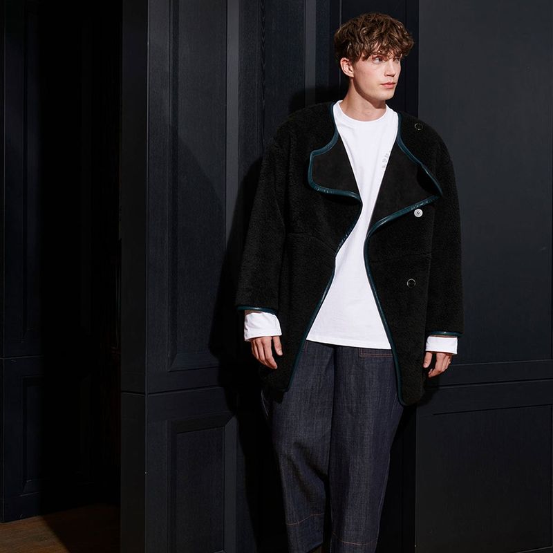  JOSHUA SHERPA COAT, BLACK