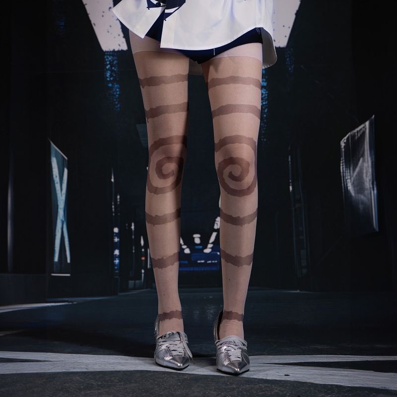 SEXXDEVIL Infinity Circle Print Pantyhose