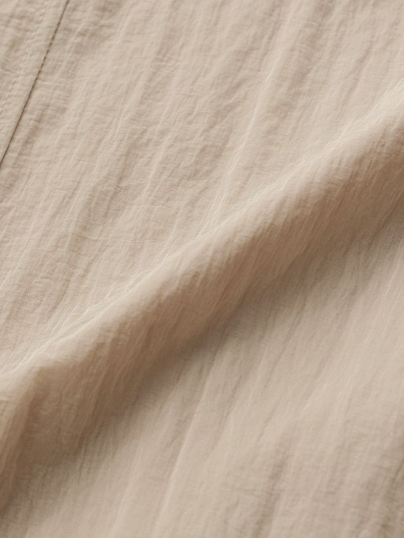 String Hoodie Windbreaker_Beige