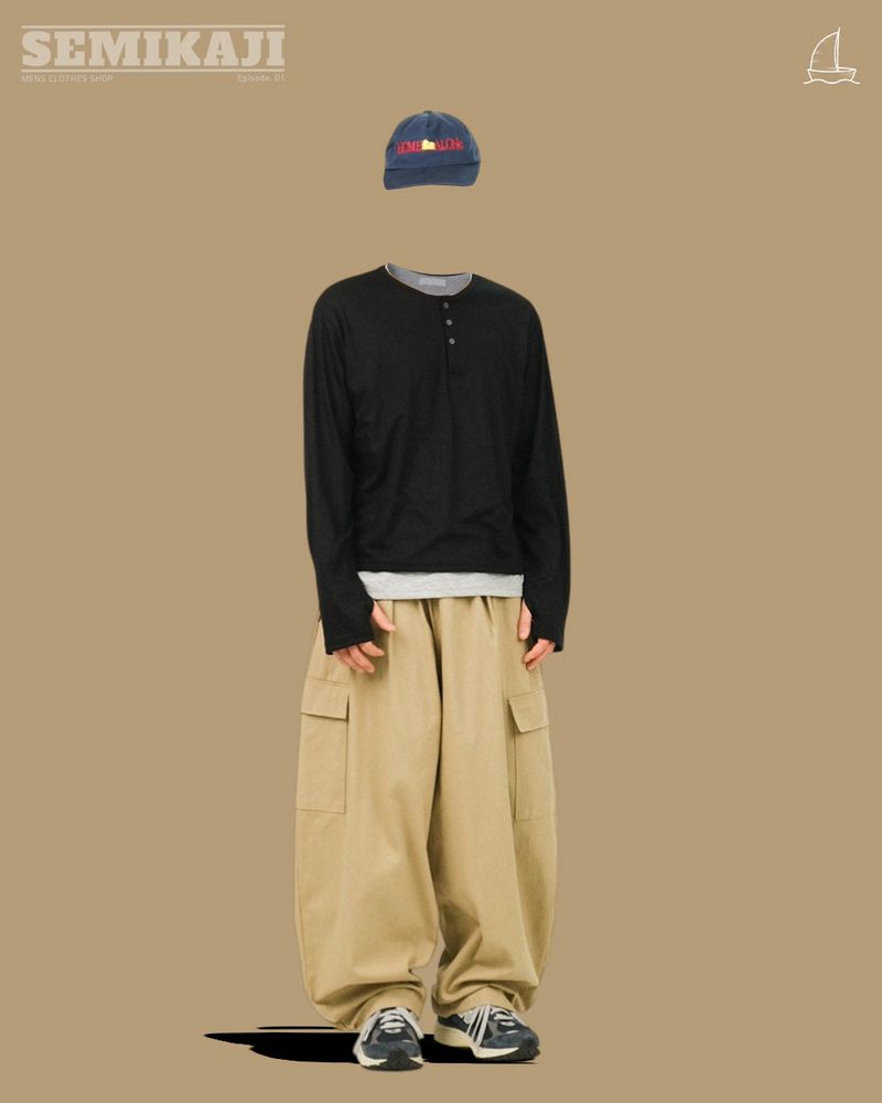ROR Henry Neck Layered Crop T-shirt