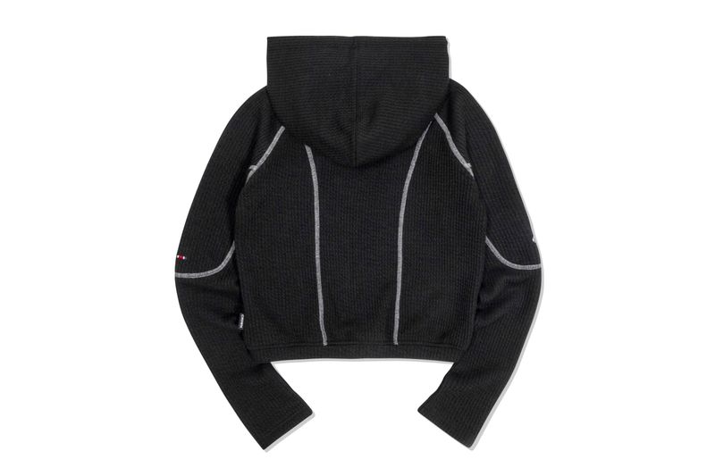 BIKER KNIT HOOD ZIP UP