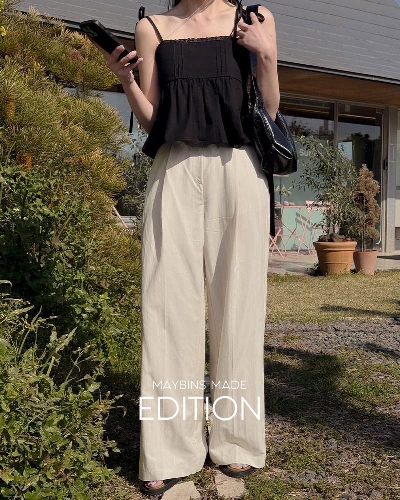 [MADE] Lia nylon wide slacks