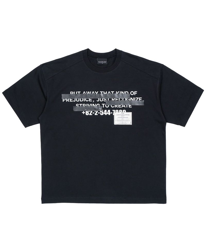 BLACKBLOND(ブラックブロンド)の「BBD Hidden Slogan T-Shirt (Black)(Tops)」