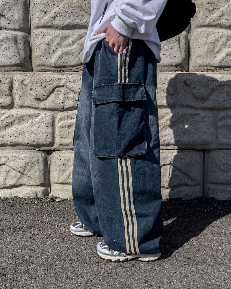 JIIGEUM（ジグム）の「Circuit Wide Track Cargo Denim（Pants）」