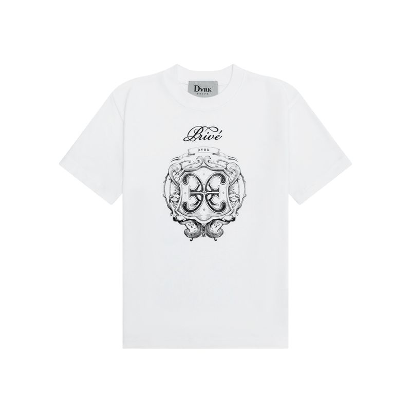 DVRK PRIVÉ UNI LOGO BABY TEE - WHITE