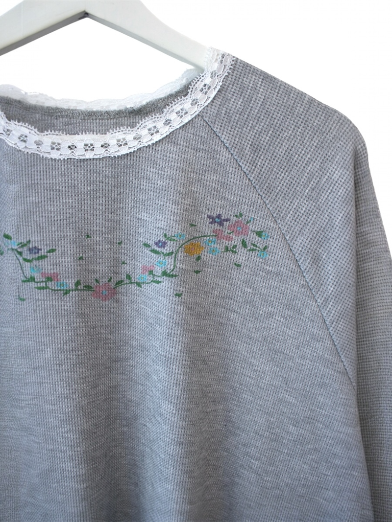 garden waffle lace T