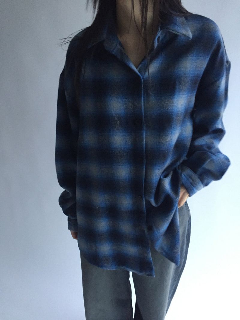 Wool checkered shirt