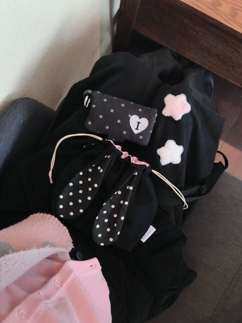 Bunny bag - Black dot