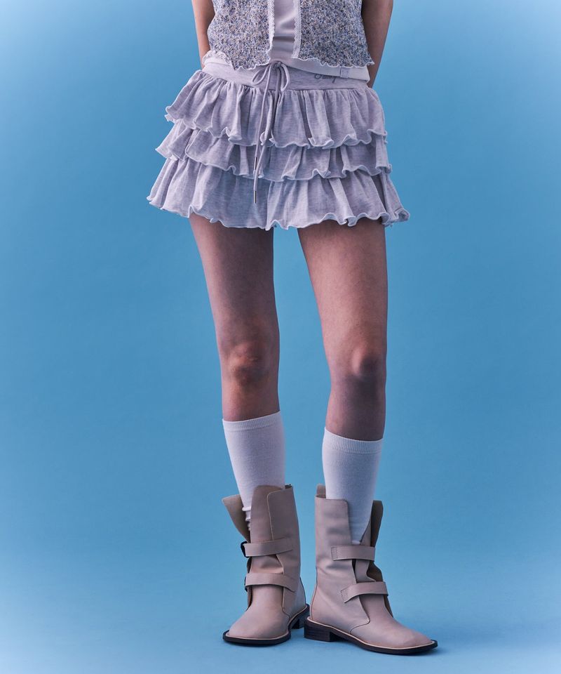 FANCY CLUB（ファンシークラブ）の「[NF] PUFF SWEAT CANCAN MINI SKIRT_(MELANGE)_F24QD874（Skirts）」