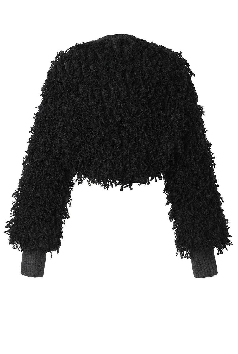 Shaggy fur bolero