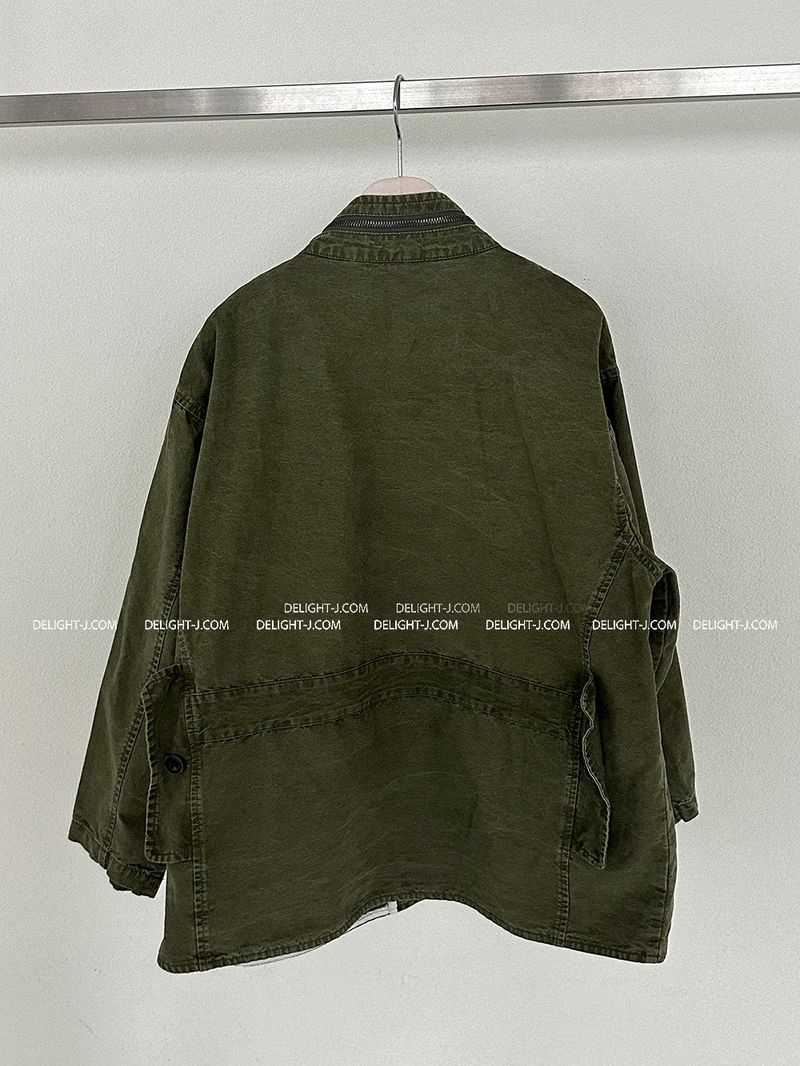 Vintage Washing Pocket Bomber Jacket