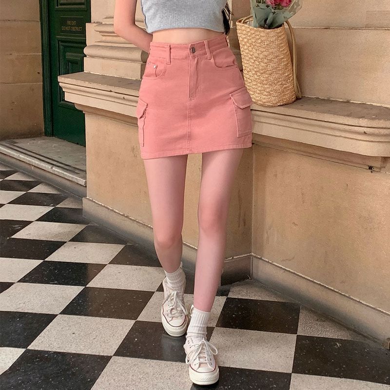 [BELLIDE MADE] side pockets, cargo miniskirts