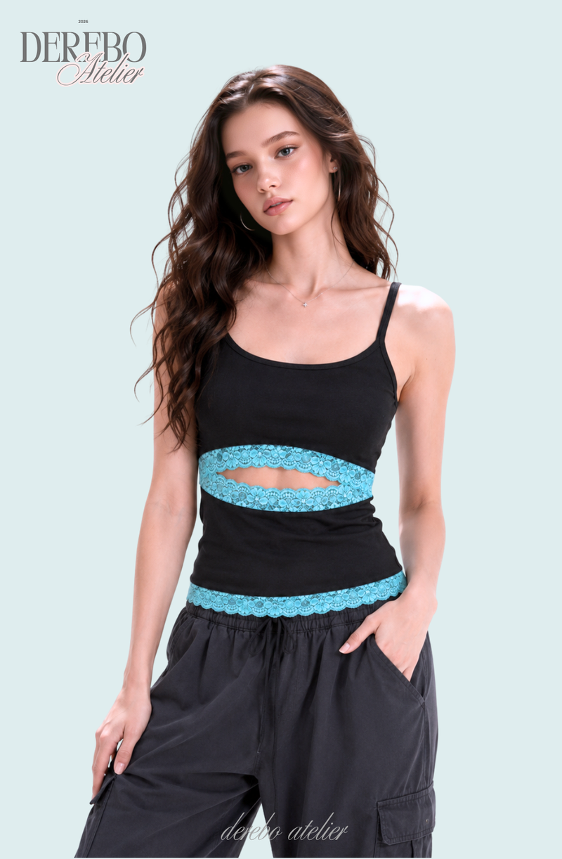 Edge Open Lace Sleeveless Top