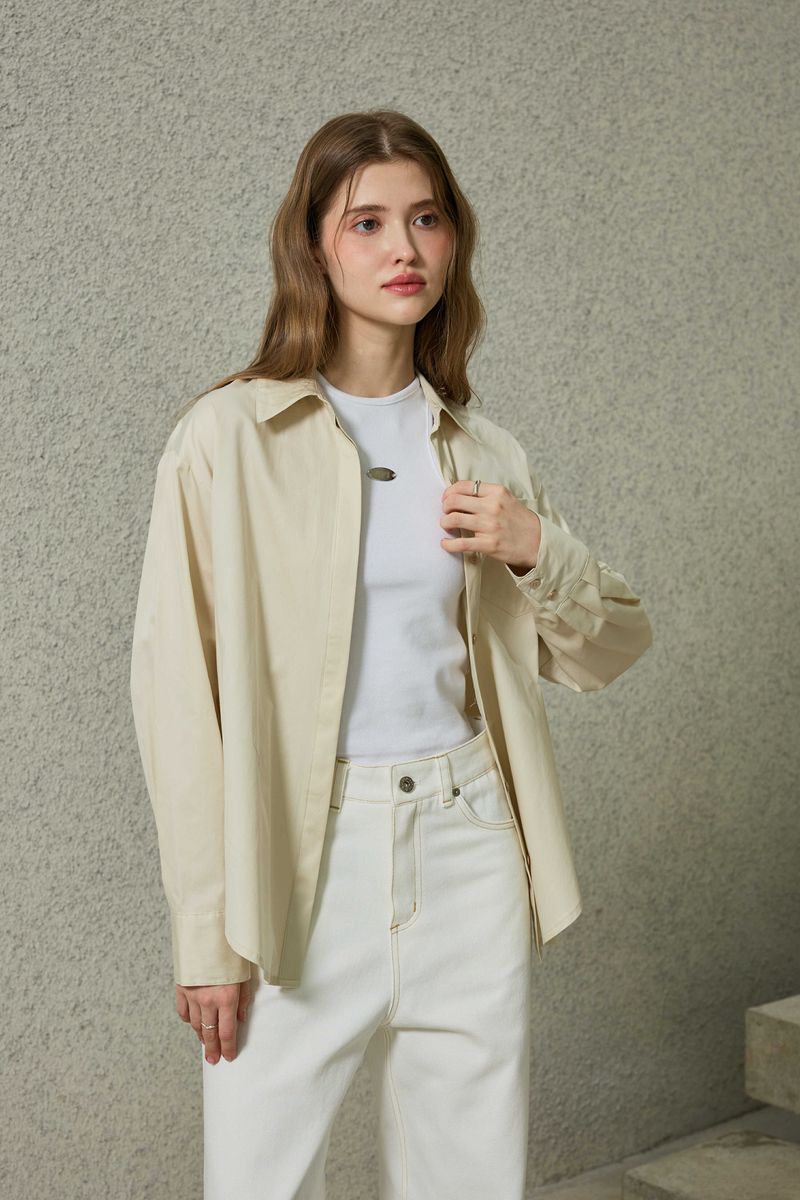 BRIGHT OVERSIZED SHIRT / BEIGE
