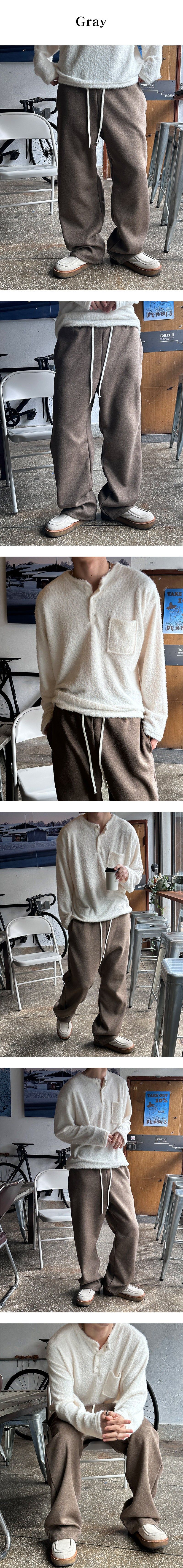 [F/W] Mohair wool banding pants(2color)