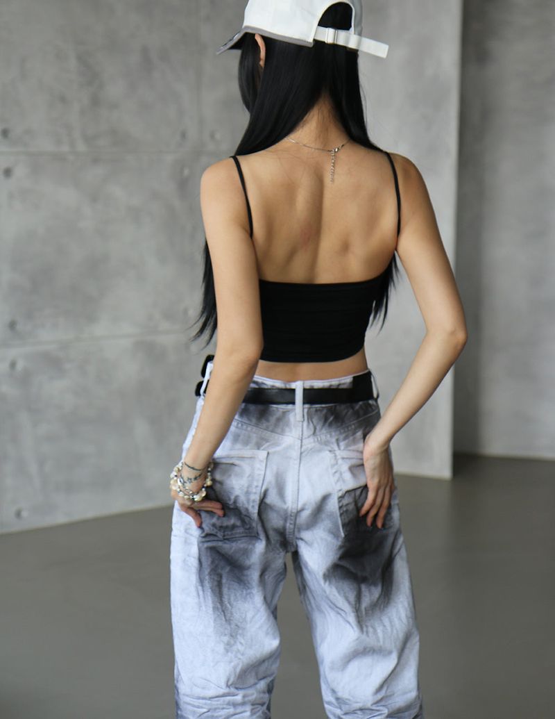 TG Crop Strap Sleeveless Bra Top