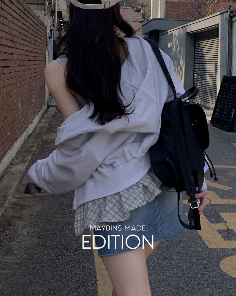 MAYBINS（メイビンス）の「[MADE] Check frill hooded zip-up（Tops）」