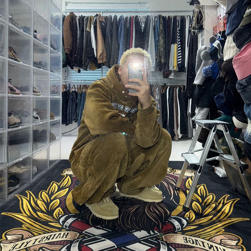 HundoP(ハンドピー)の「Wide corduroy mink napping pants(Pants)」