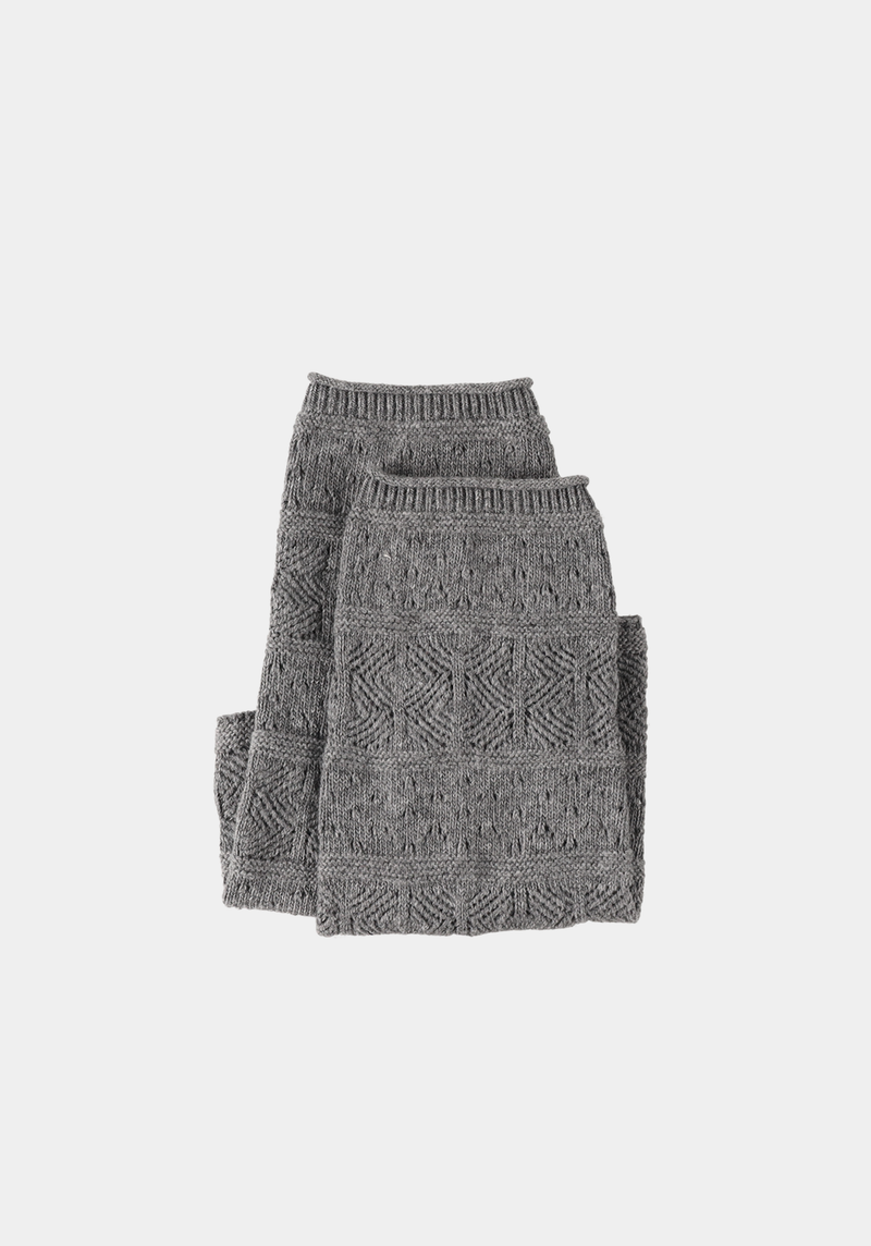 Dusty Knit Leg Warmers Grey
