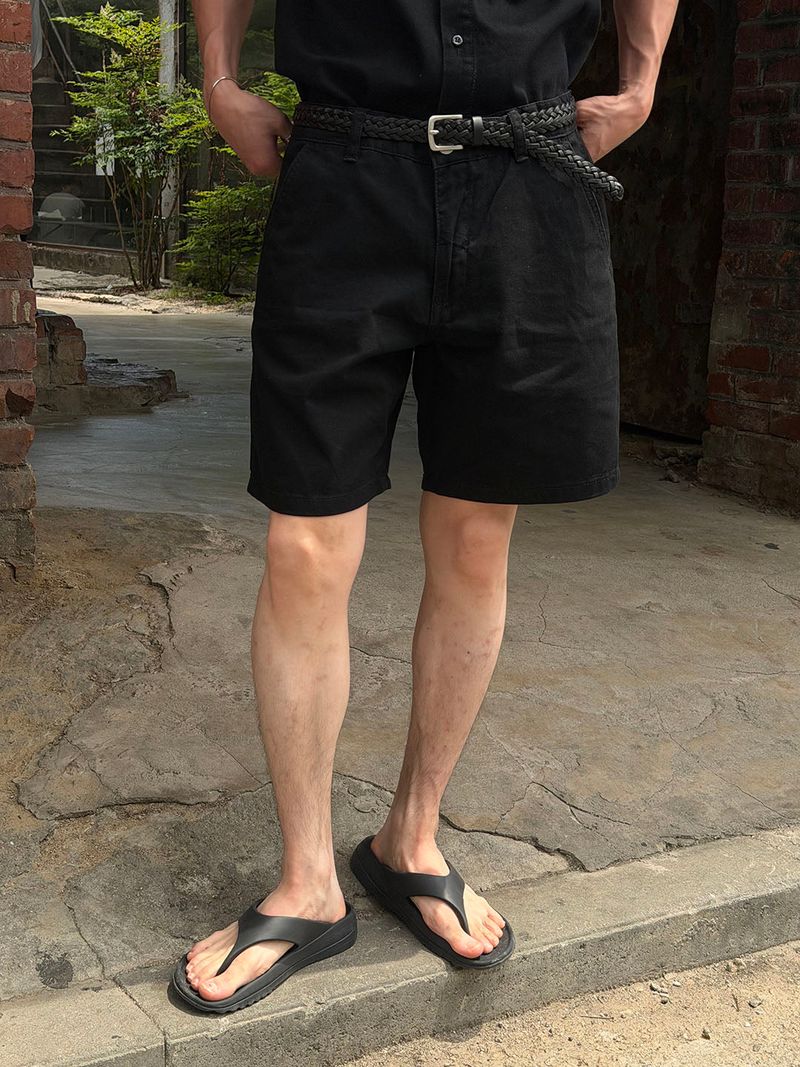 [SET UP가능] Short bermuda denim pants(2color)