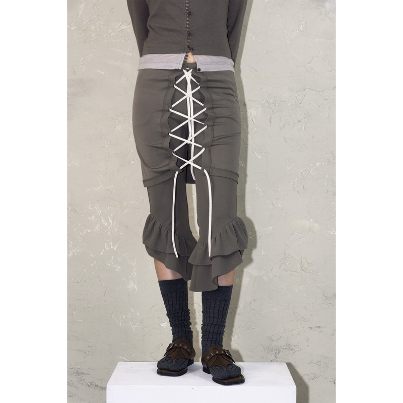 Still Lethardy（スティル レサーディ）の「LACE-UP CONVERTIBLE JUMPSUIT: KHAKI（Pants）」