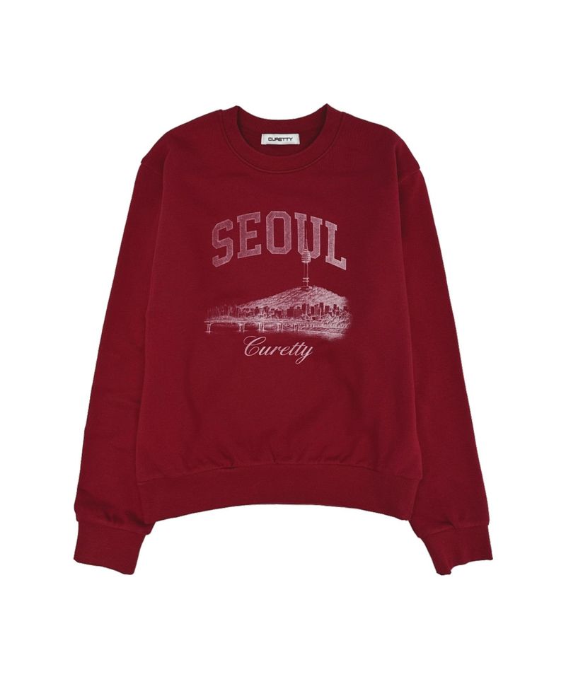 Curetty(キュリティ)の「C CURETTY SEOUL MOOD SWEATSHIRT_BURGUNDY(Tops)」