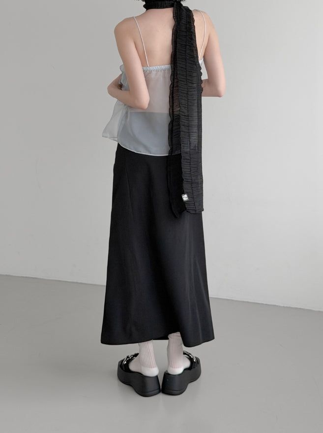 Flynn See-through Frill Tiered Blouse
