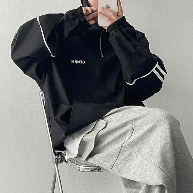 hijjoo（ハイチュー）の「Near Line Half Zip-Up Anorak Track Top（Tops）」