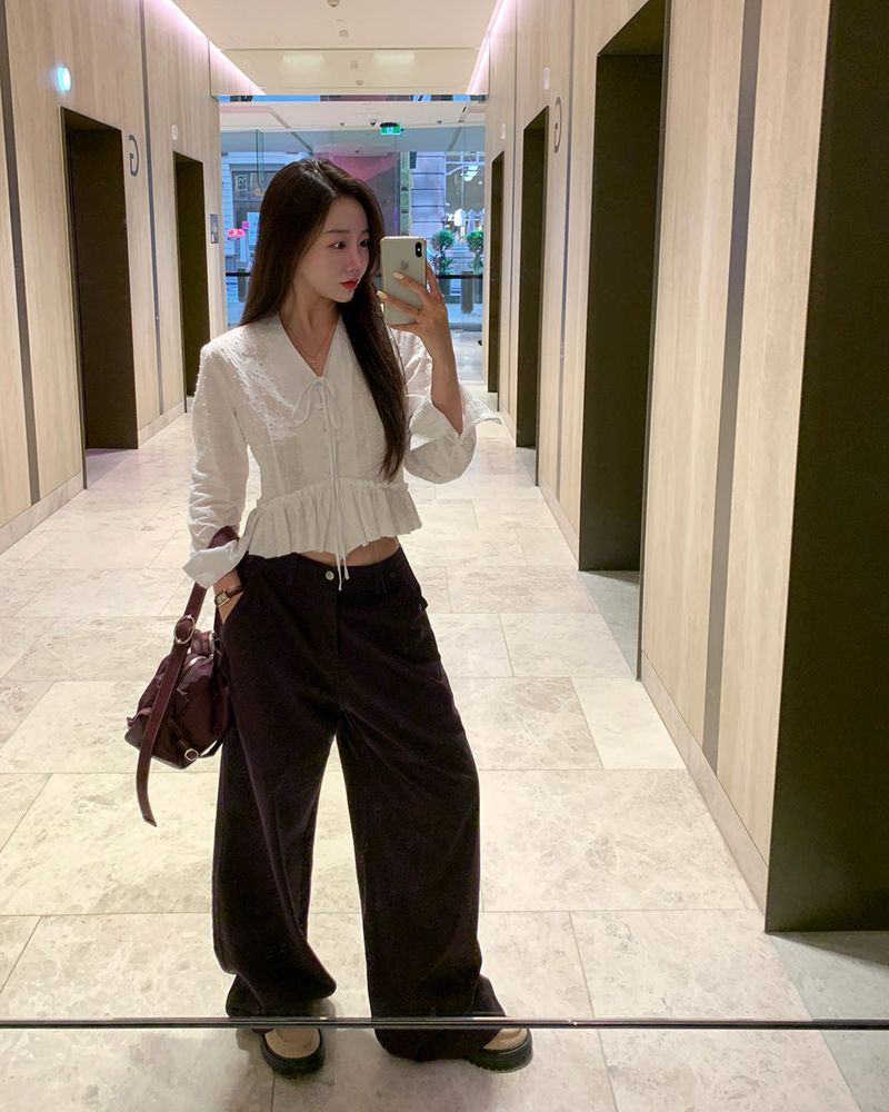 [ORIGINAL] Grape cut cotton pants