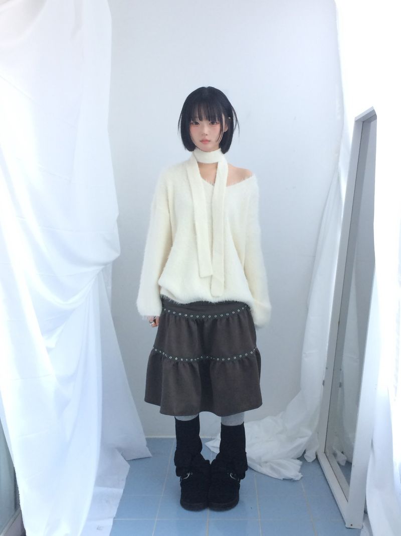Love N Hairy muffler knitwear
