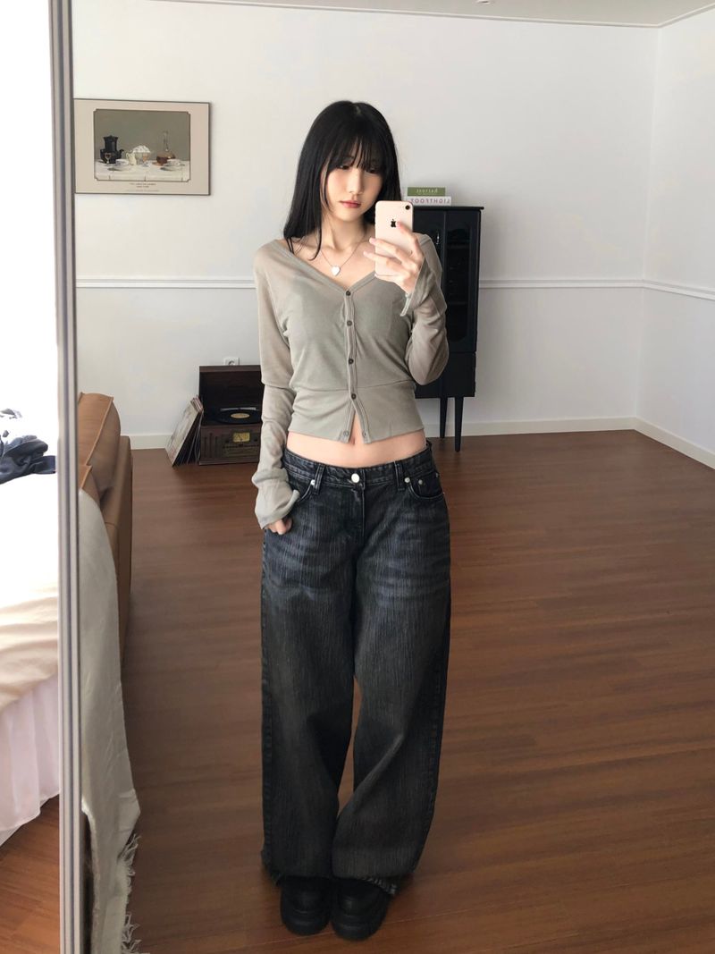 Tencel V-neck cardigan (3 colors)