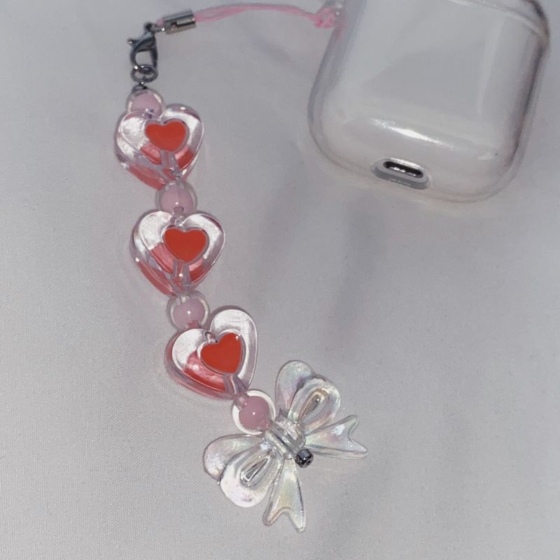 MADE coral ribbon Keyring