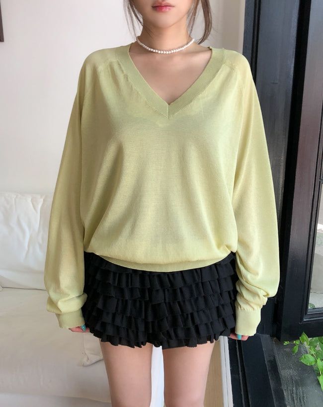 Moen Summer Linen V-Neck Knit