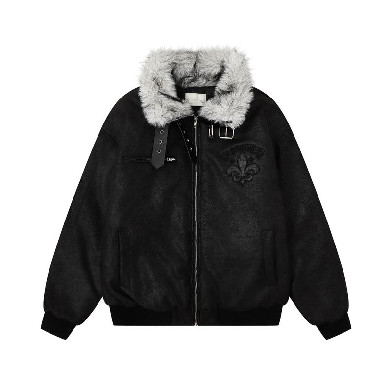 Berlin Leather Fur Collar Jacket