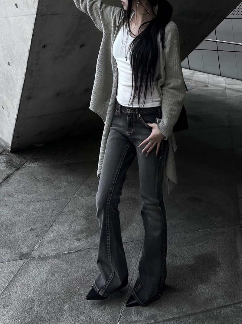 strap frey knit cardigan (2color)