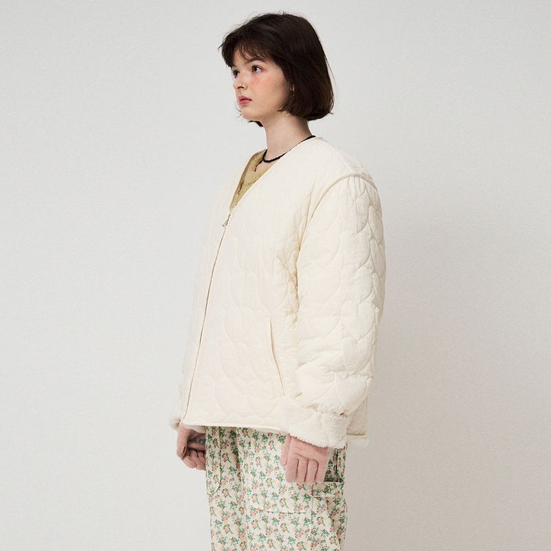 HEART REVERSIBLE JACKET_CREAM