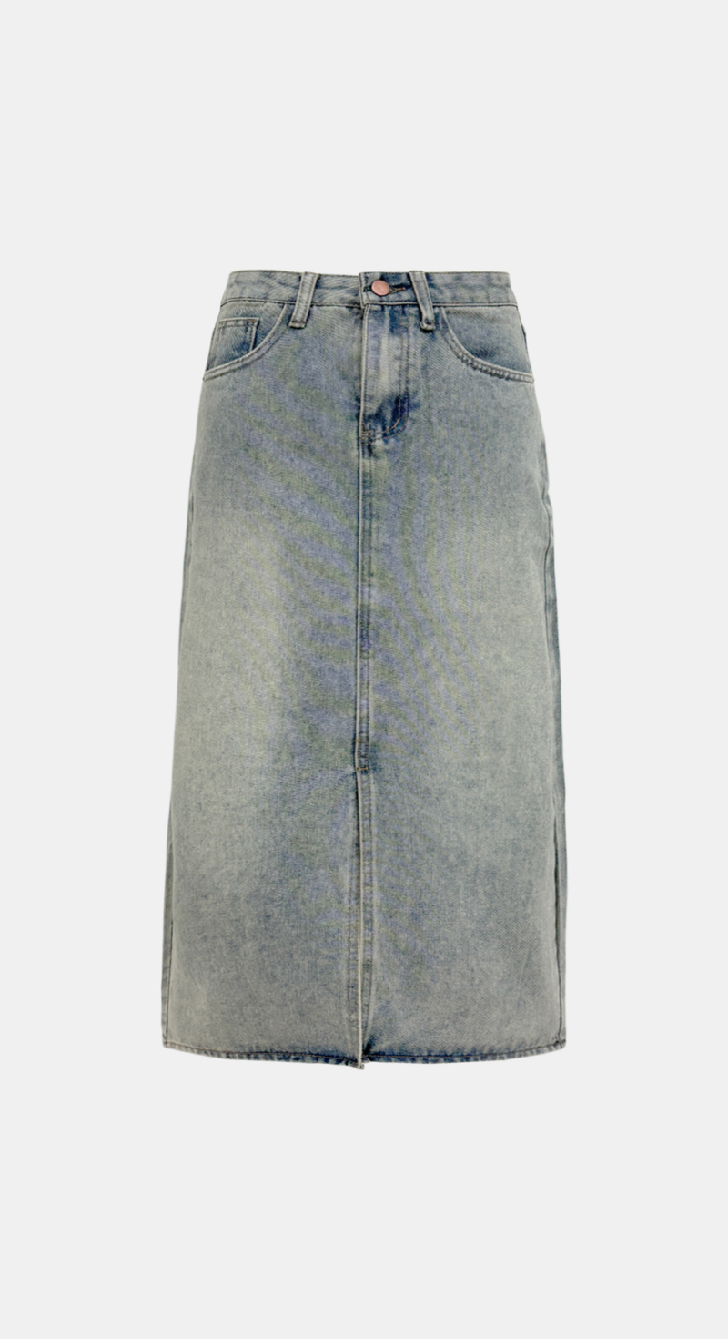 Vanilla Washed Denim Skirt