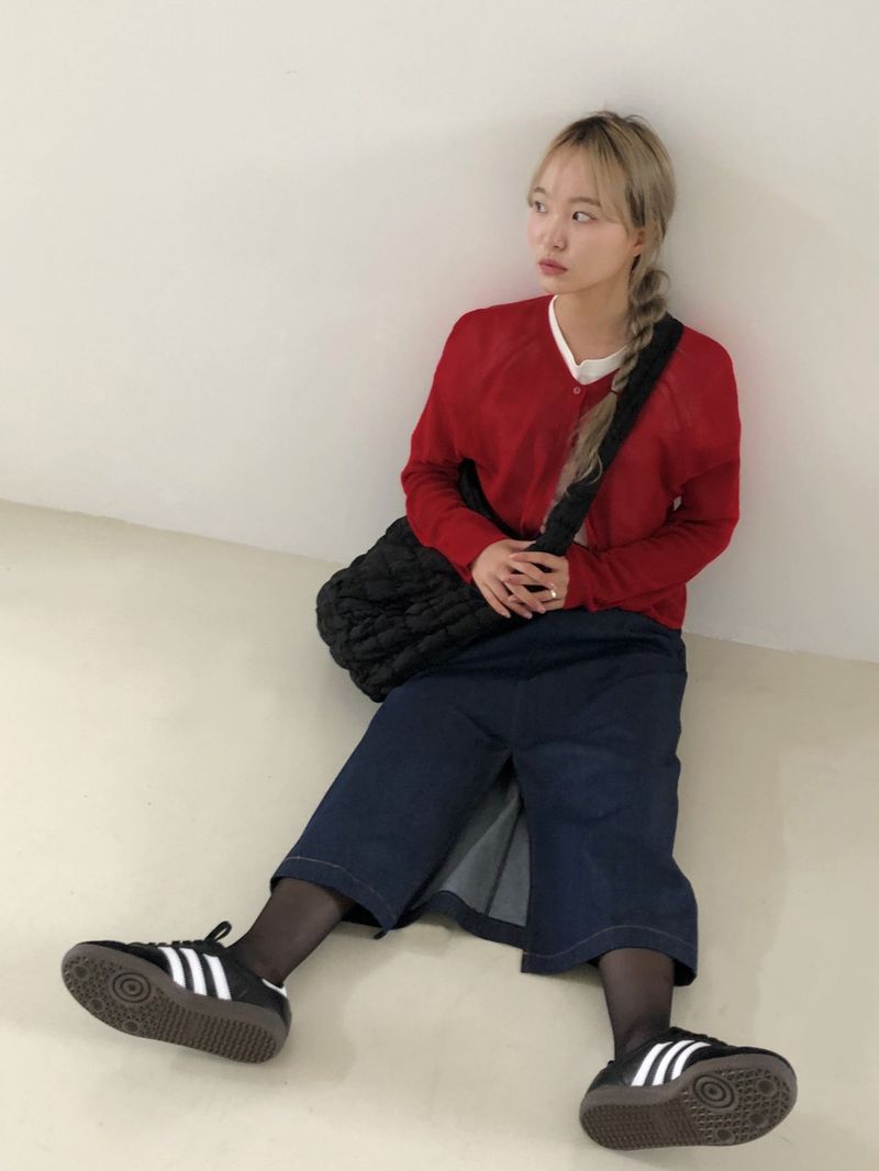 Picnic denim long skirt 