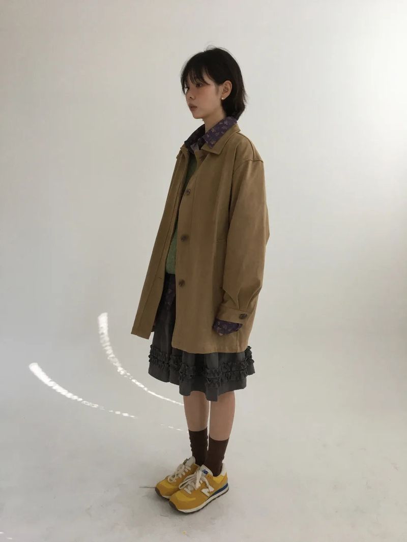 Saco Suede Half Coat (2color)
