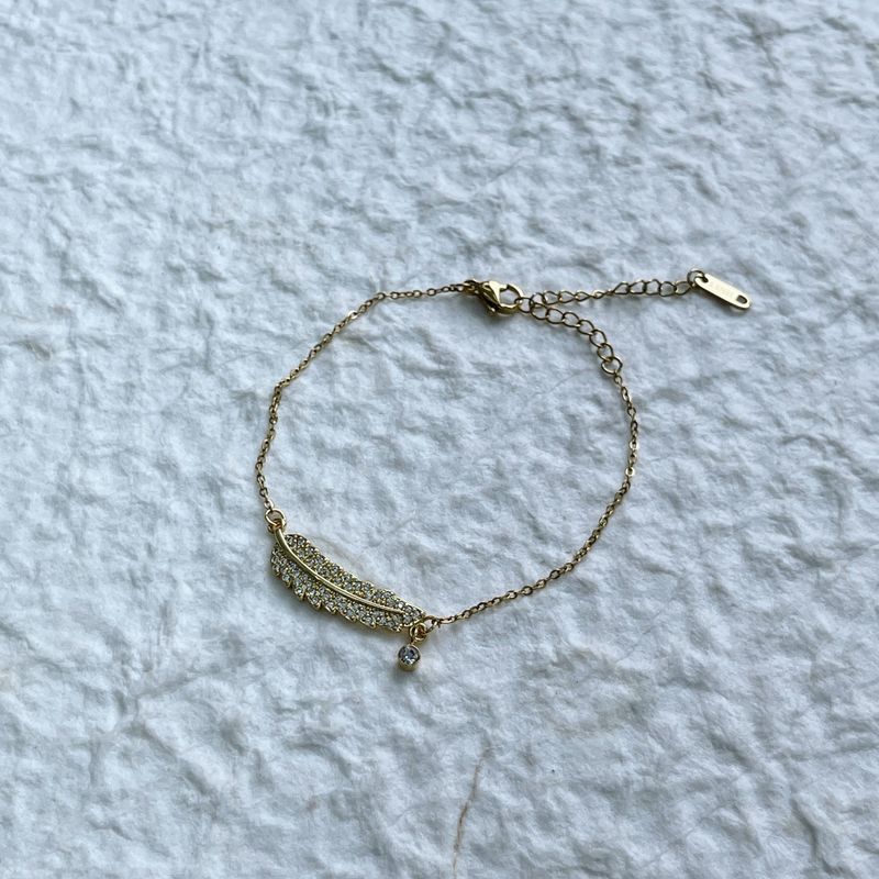 Golden Feather Bracelet