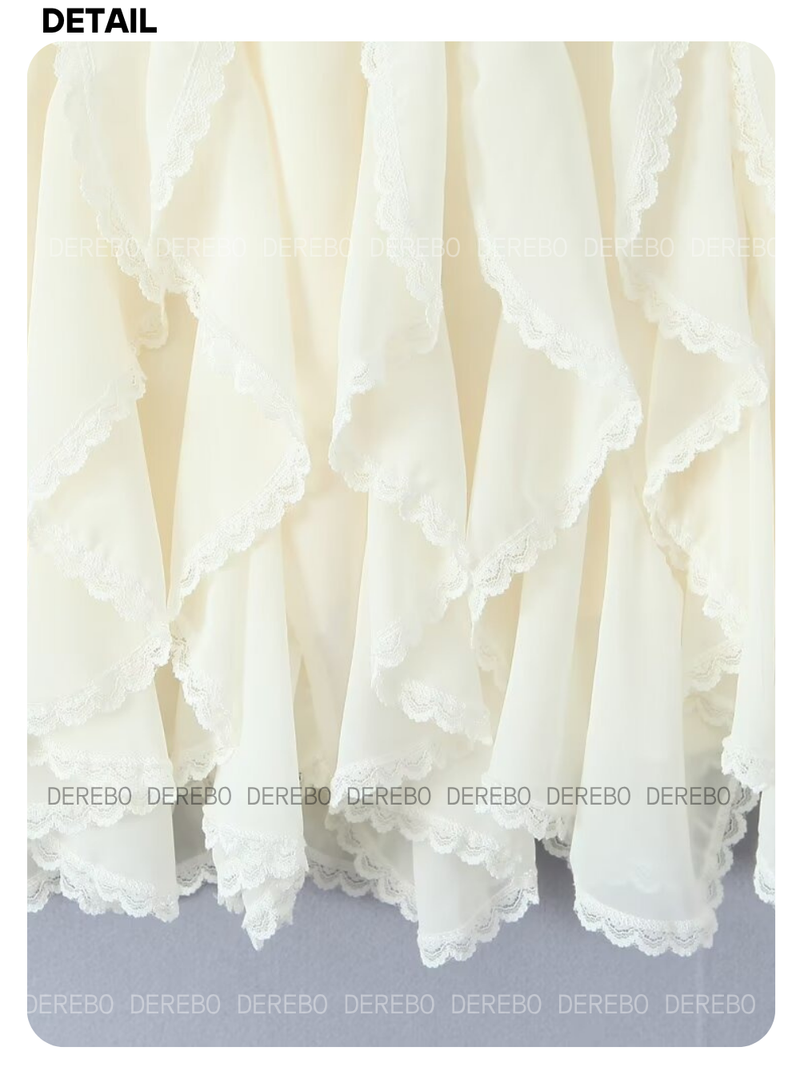 Lily Chiffon Lace Midi Skirt