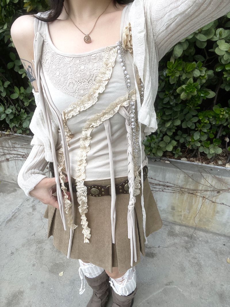Fairy Lace Beads Chain Top