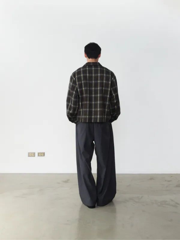 TP1 Brushed Boxy Plaid Shirt