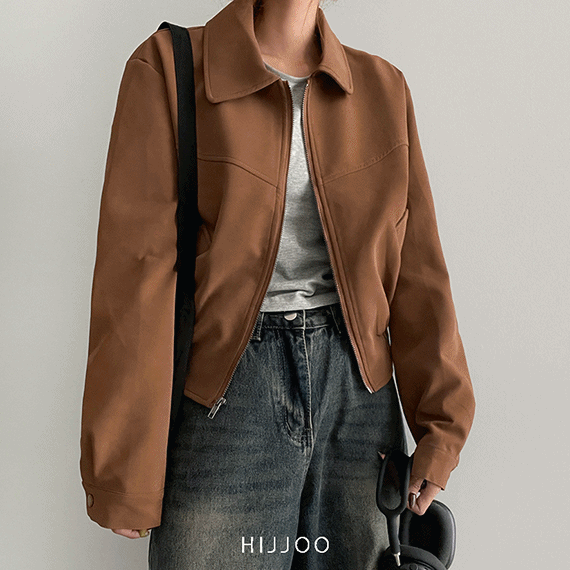 hijjoo(ハイチュー)の「Suede st incision half cropped jumper jacket(Jackets/Outerwear)」