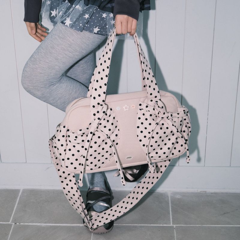 Dot button bag_indi pink