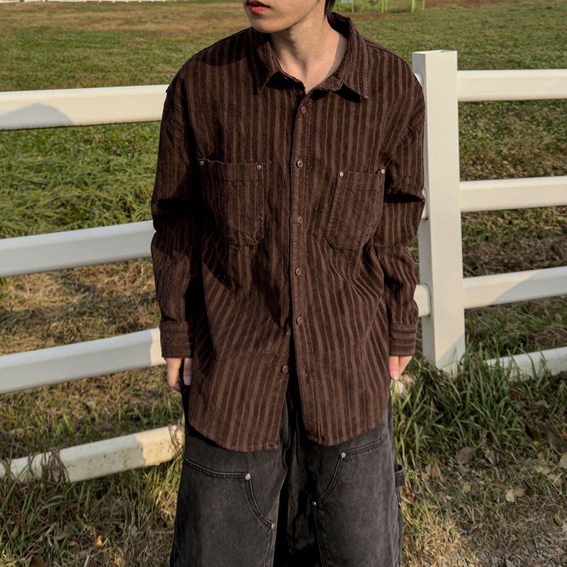 Berl heavy corduroy rivet shirt
