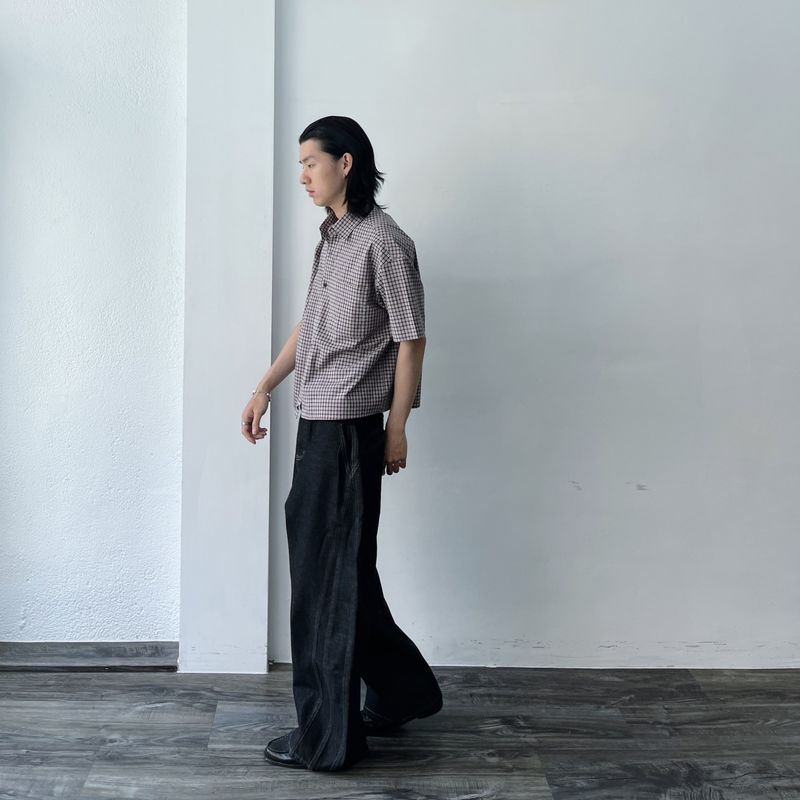 Relaxed Fine Check Shirt